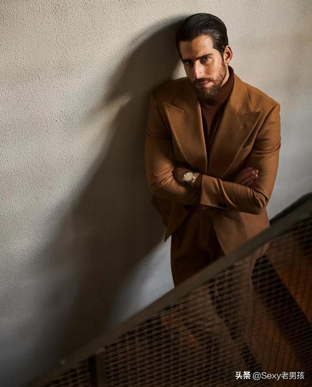 男士西装穿搭｜一件毛衫带来的温暖