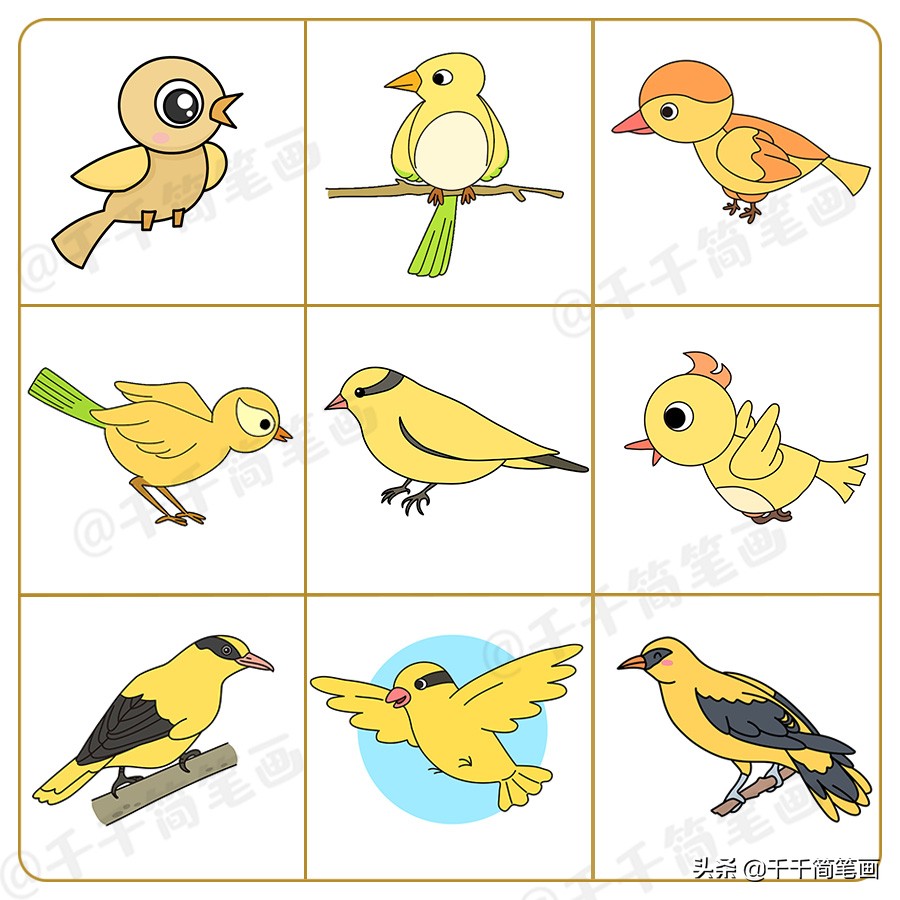 超级简单的可爱的小动物图画,学画卡通超可爱小动物