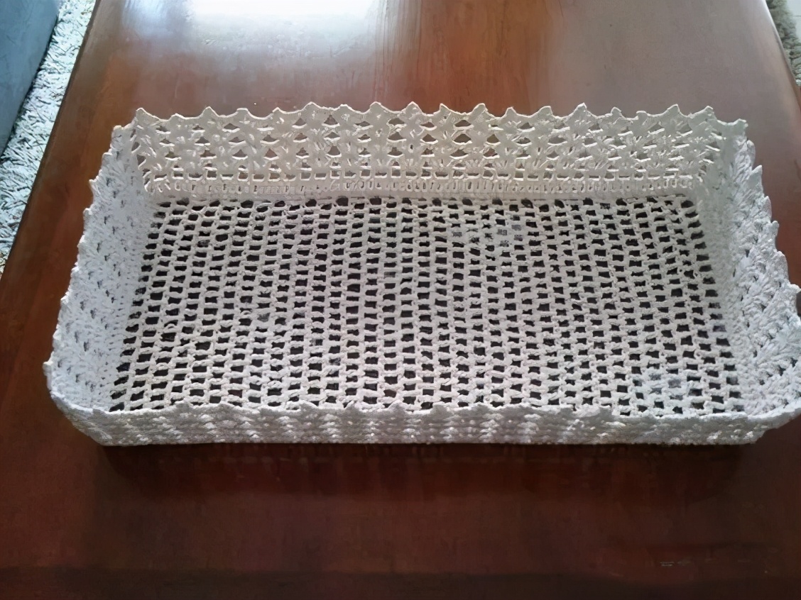 收纳盒子用布条线钩怎么钩视频,用三种毛线钩的收纳物