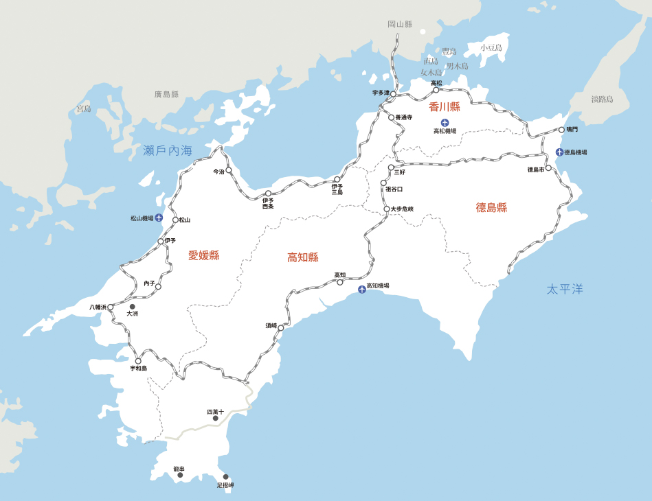日本的四国地区,日本四国岛旅游景点
