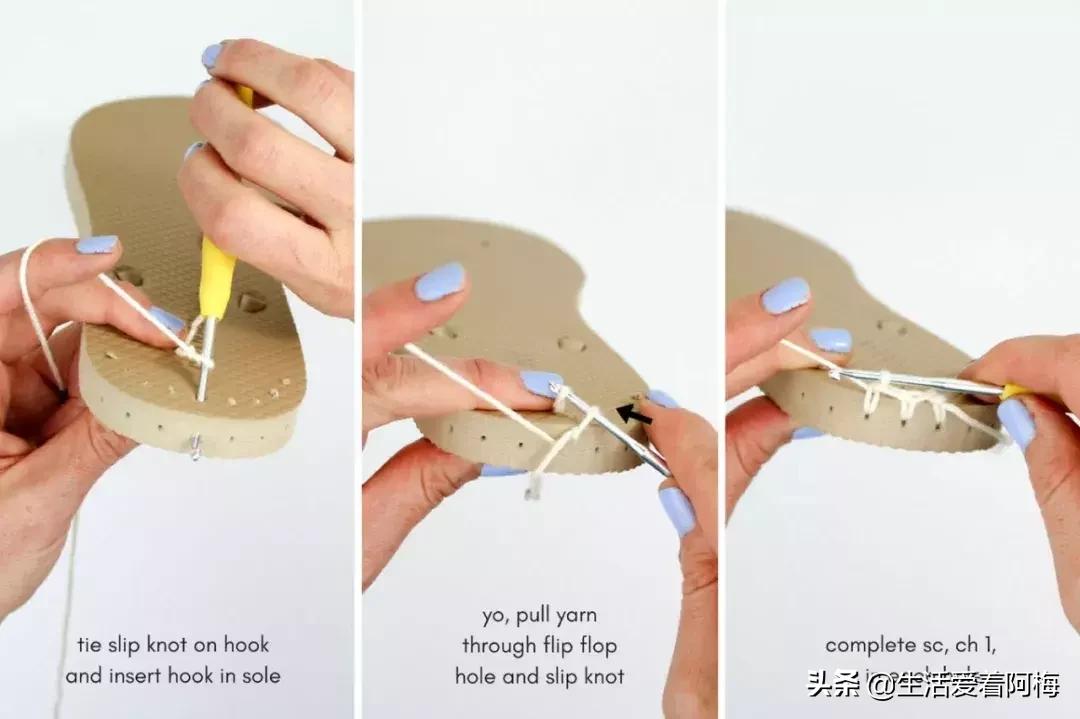 钩针钩出漂亮的毛线鞋图解,钩针钩织有些后跟的鞋子全部教程