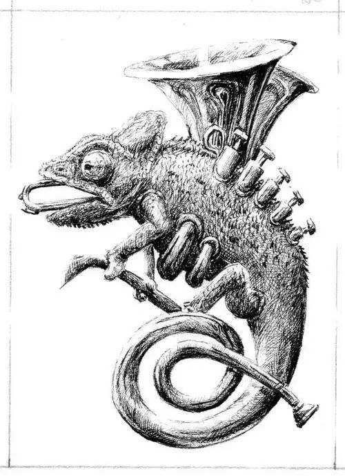 美女头像创意素描作品,素描鱼创意作品