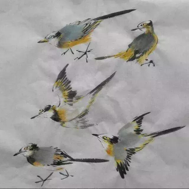 写意花鸟配景石的画法,干货写意花鸟类的画法