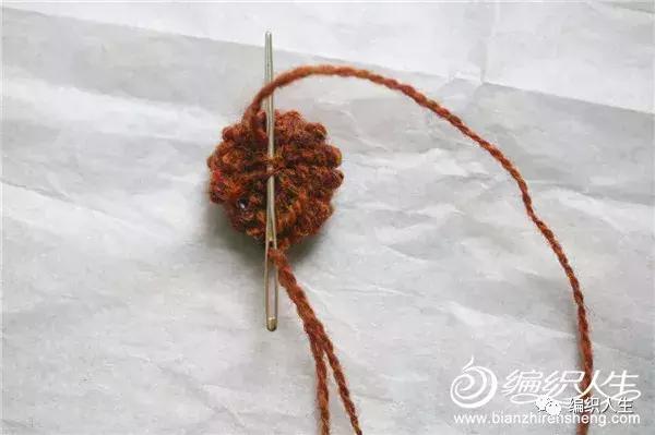 不用钩针怎么编泡芙花,不用钩针做毛线泡芙