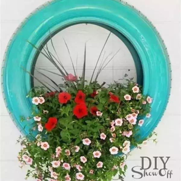 旧轮胎千万别扔变废为宝,旧轮胎不割怎么样做花盆