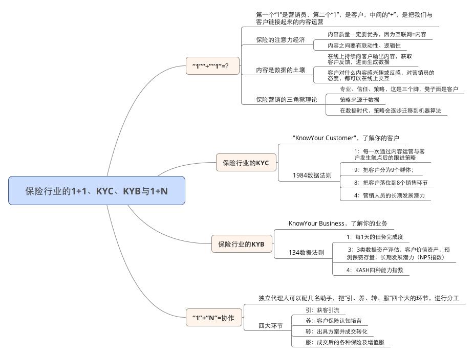 保险行业的1+1、KYC、KYB与1+N