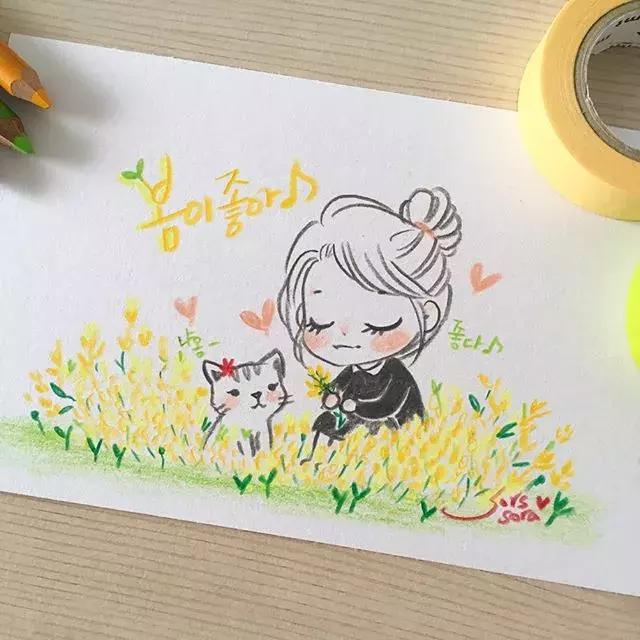 100张简笔画小学生,100张简笔花朵铅笔画