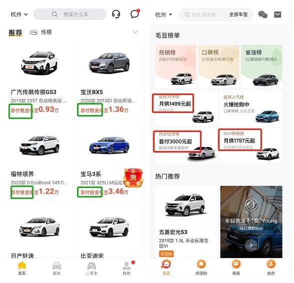 实测两大汽车融资租赁平台，对比之下弹个车显真章