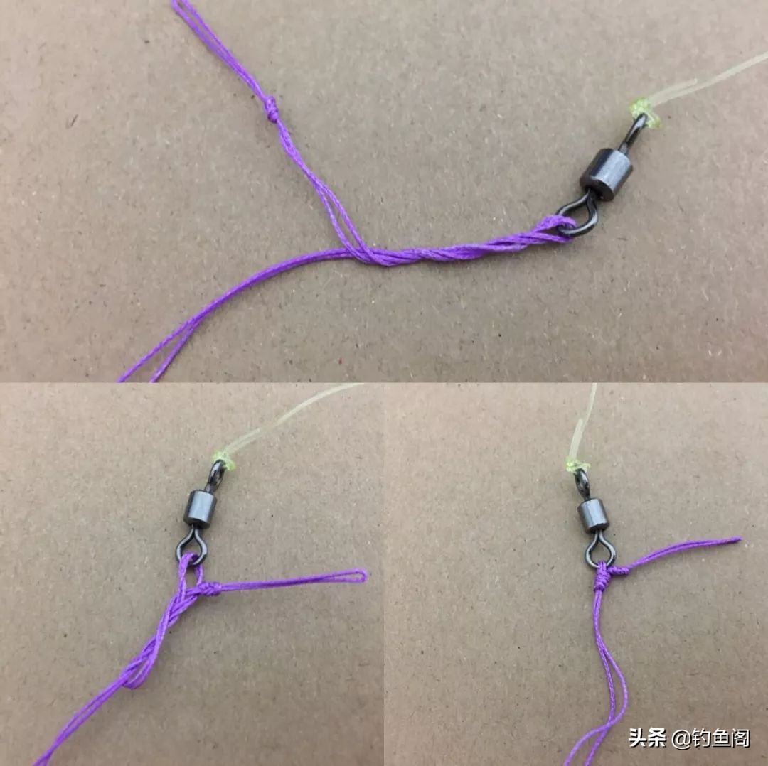 台钓子线连接八字环最结实的方法,野钓子线与八字环的连接方法