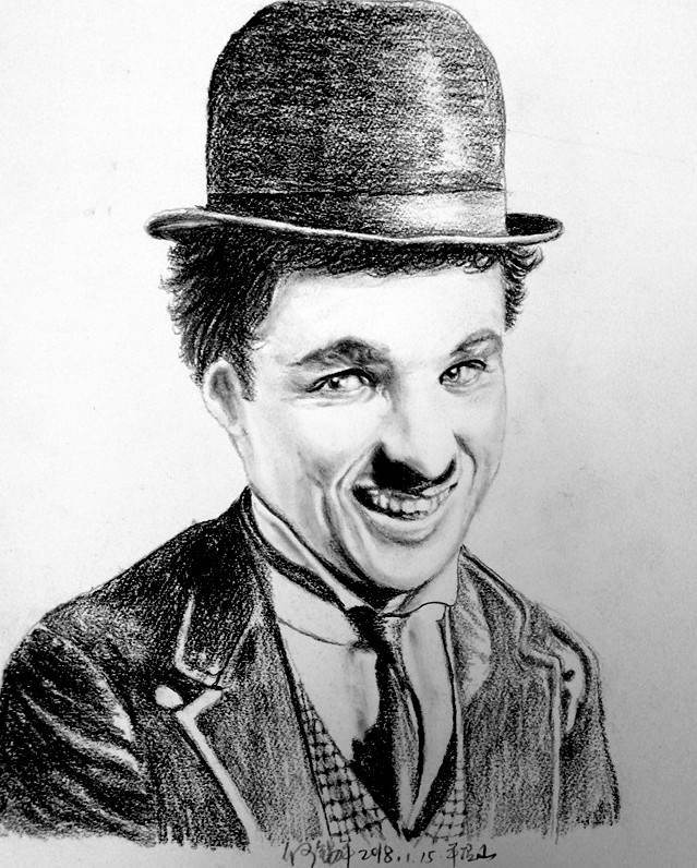 碳铅素描,明星彩铅素描画像图片