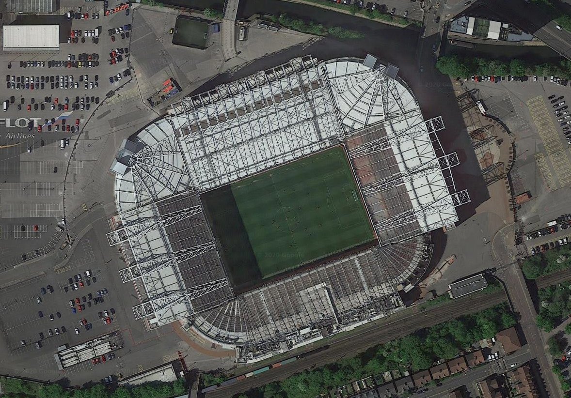 航拍奥林匹克体育中心,欧洲杯球场卫星图