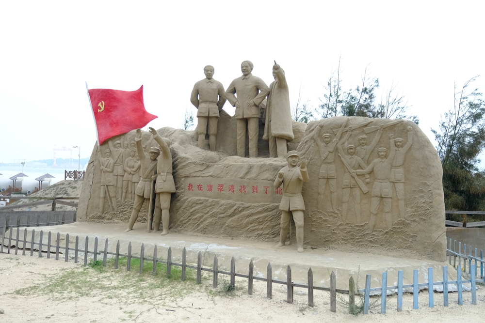 福建六鳌翡翠湾醉美沙滩,六鳌翡翠湾海滩