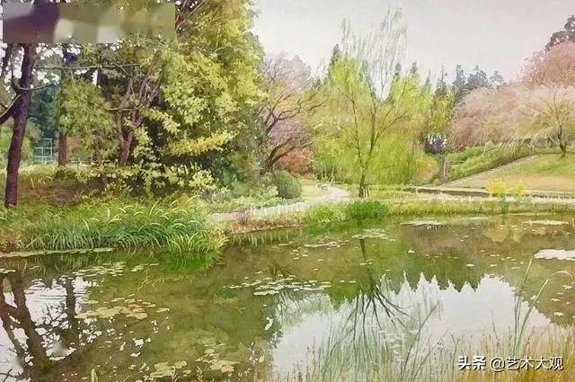 日本淡彩水彩画,日本富士山水彩画欣赏