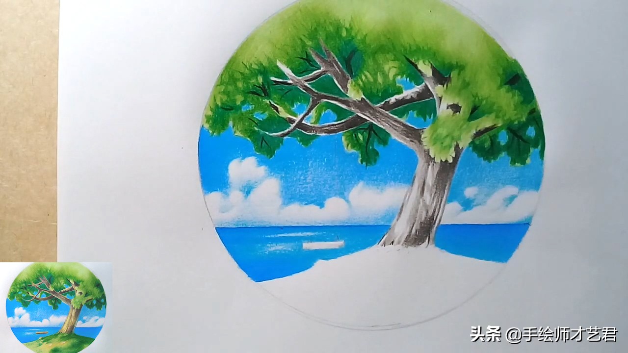 用彩铅画简单好看的风景画教程,彩铅画风景画教程入门简单