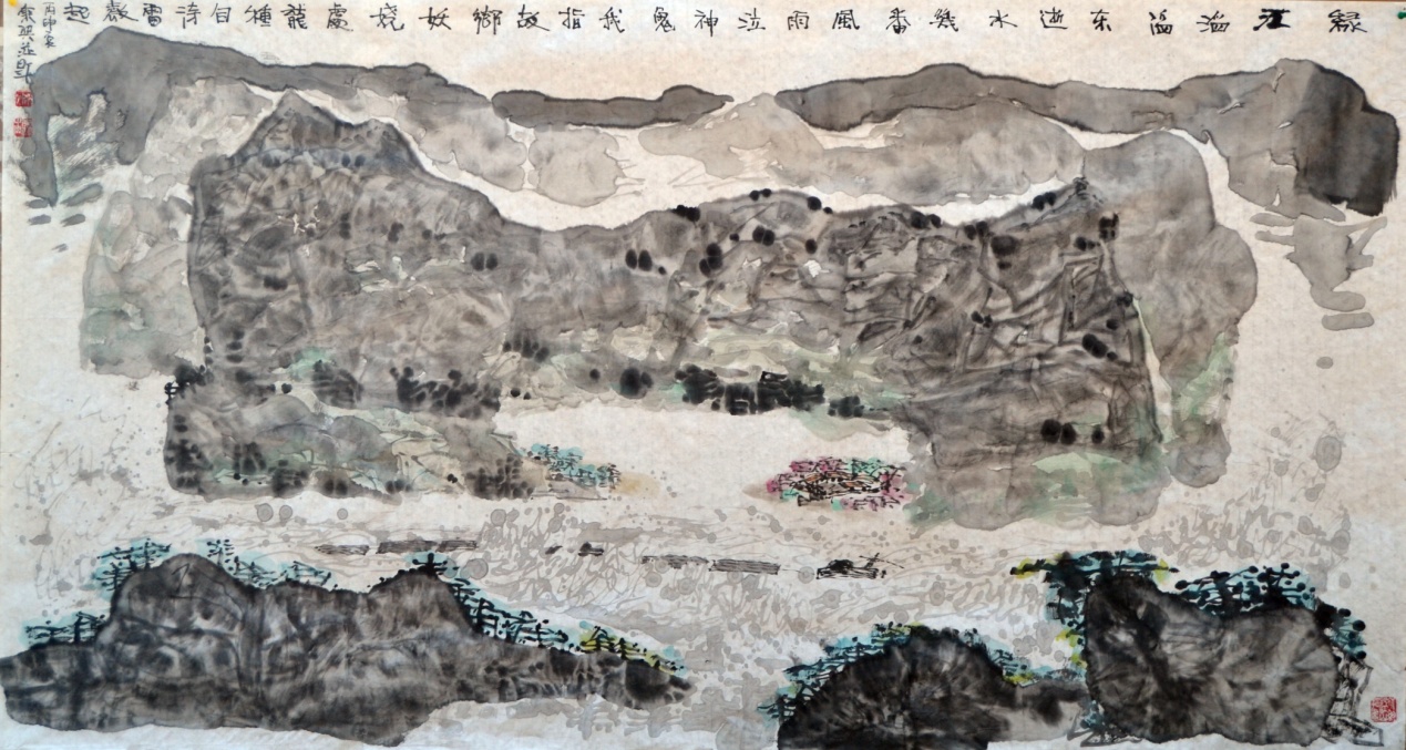 为探索东北历史的*句丽高**发源地而努力作画，作者：成秉羿