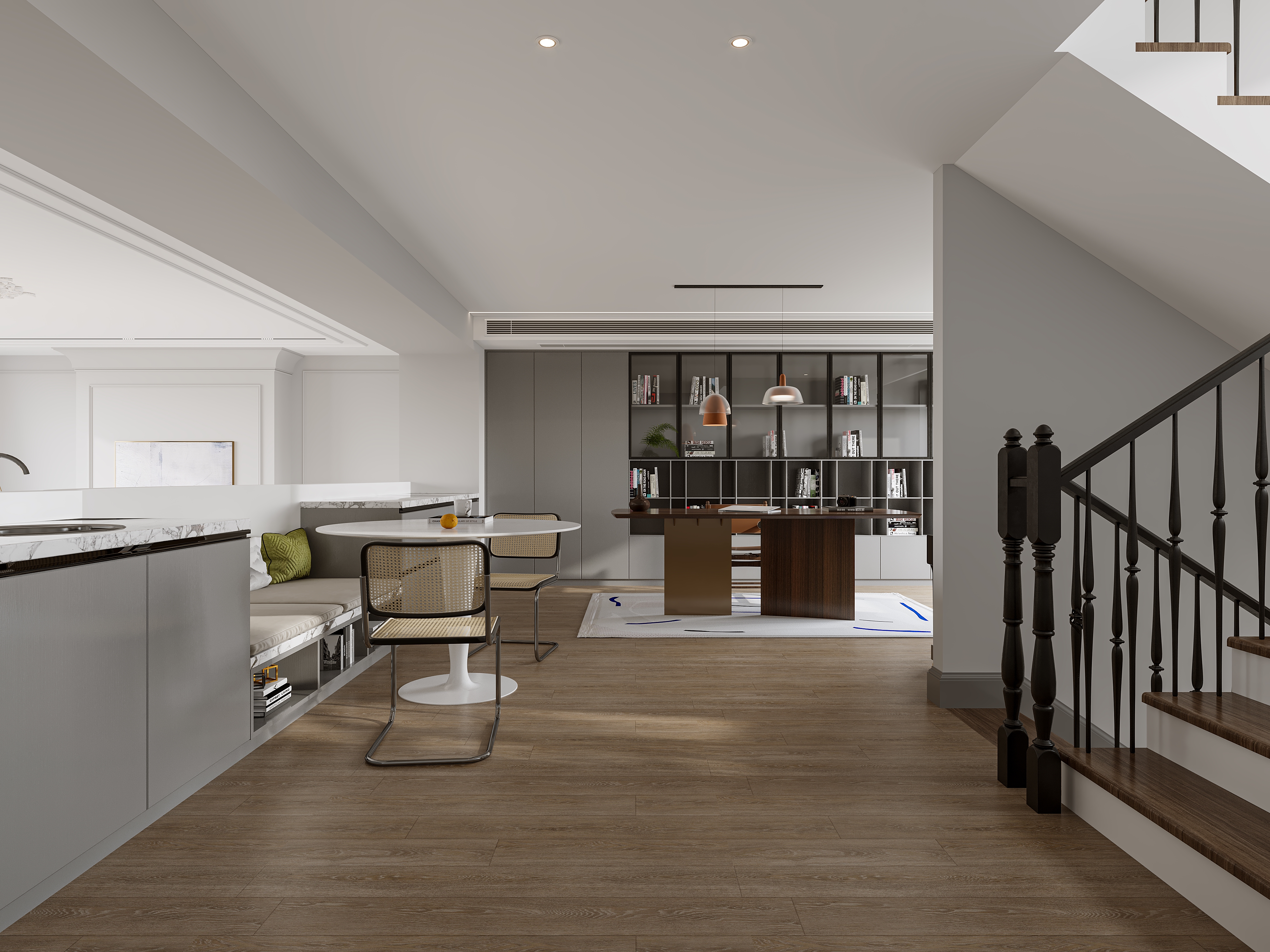 昆山装修风格现代美式客厅,昆山专业的创意装修效果图