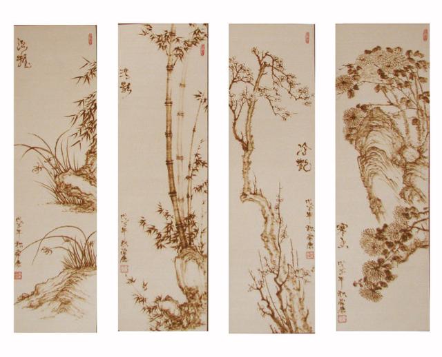 烙画作品大全集,烙画精品100幅