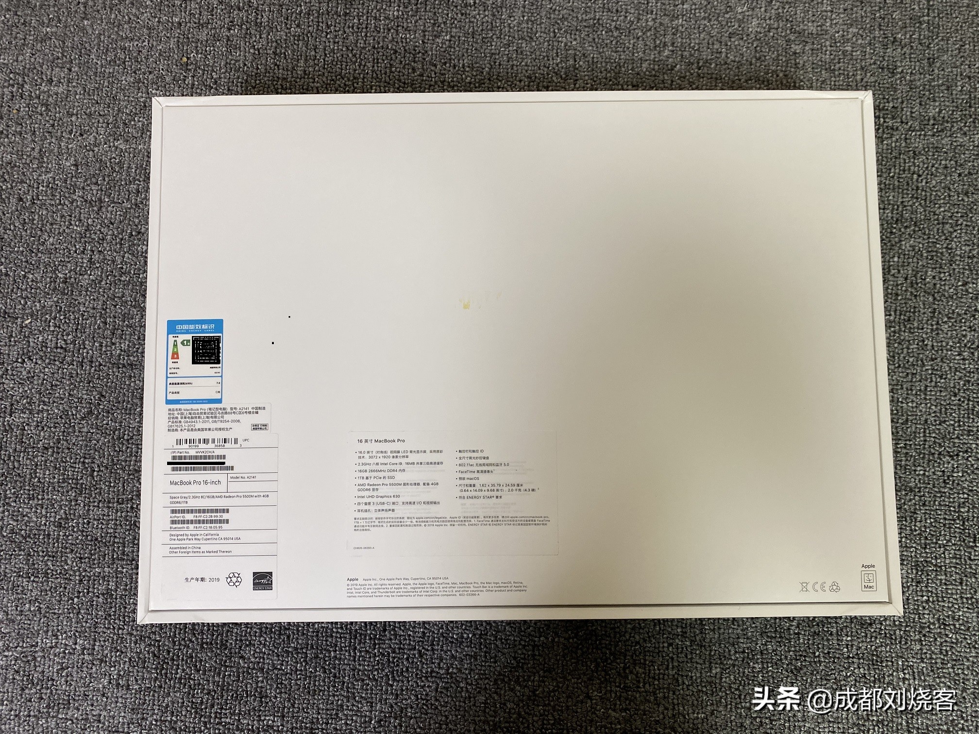 2019款MacBookPro16寸开箱+体验心得