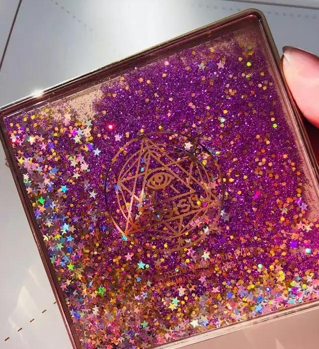 四色仙气紫色眼影盘,novo液体眼影试色好闪亮仙气十足