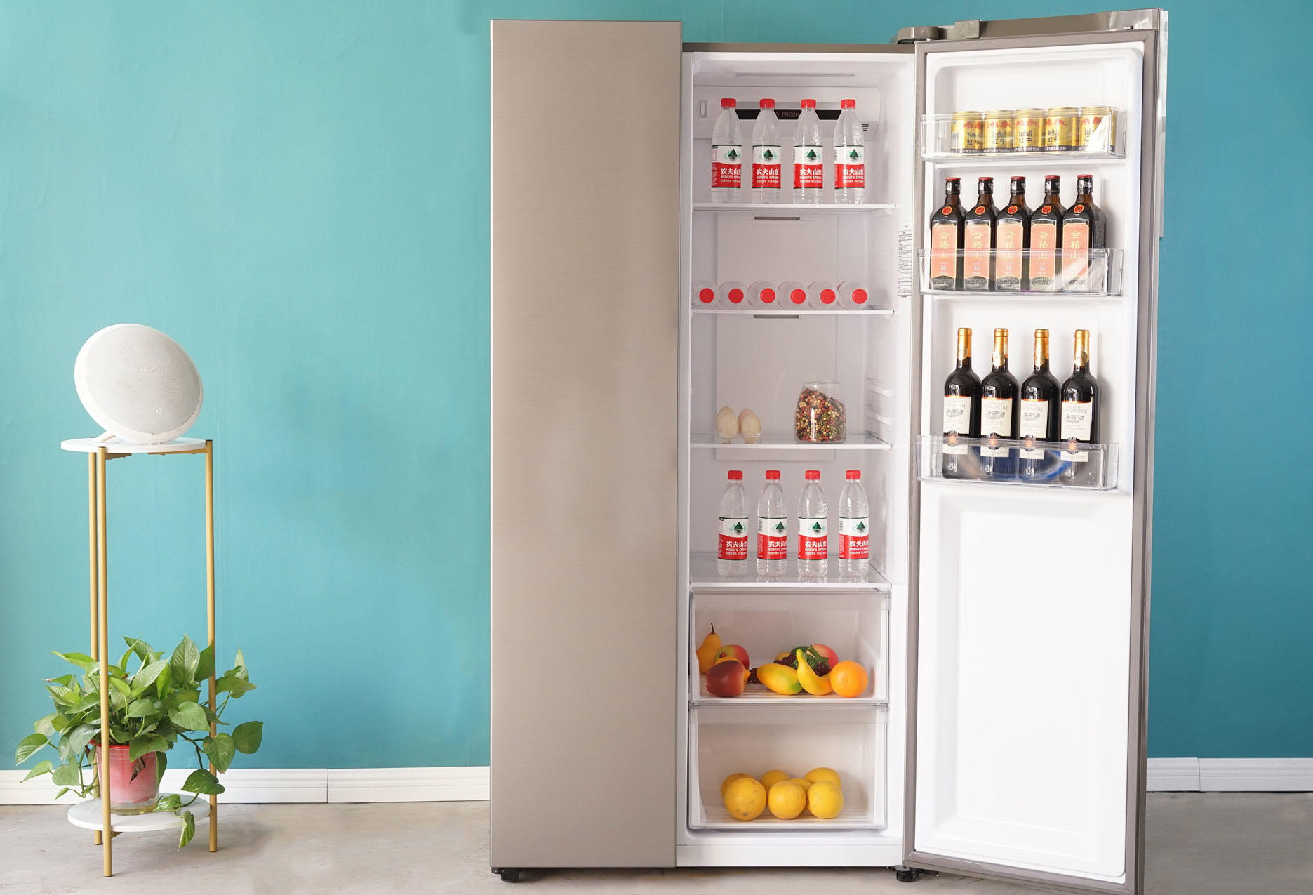 647mm纤薄机身，时尚设计：海尔BCD-515WDPD对开门冰箱