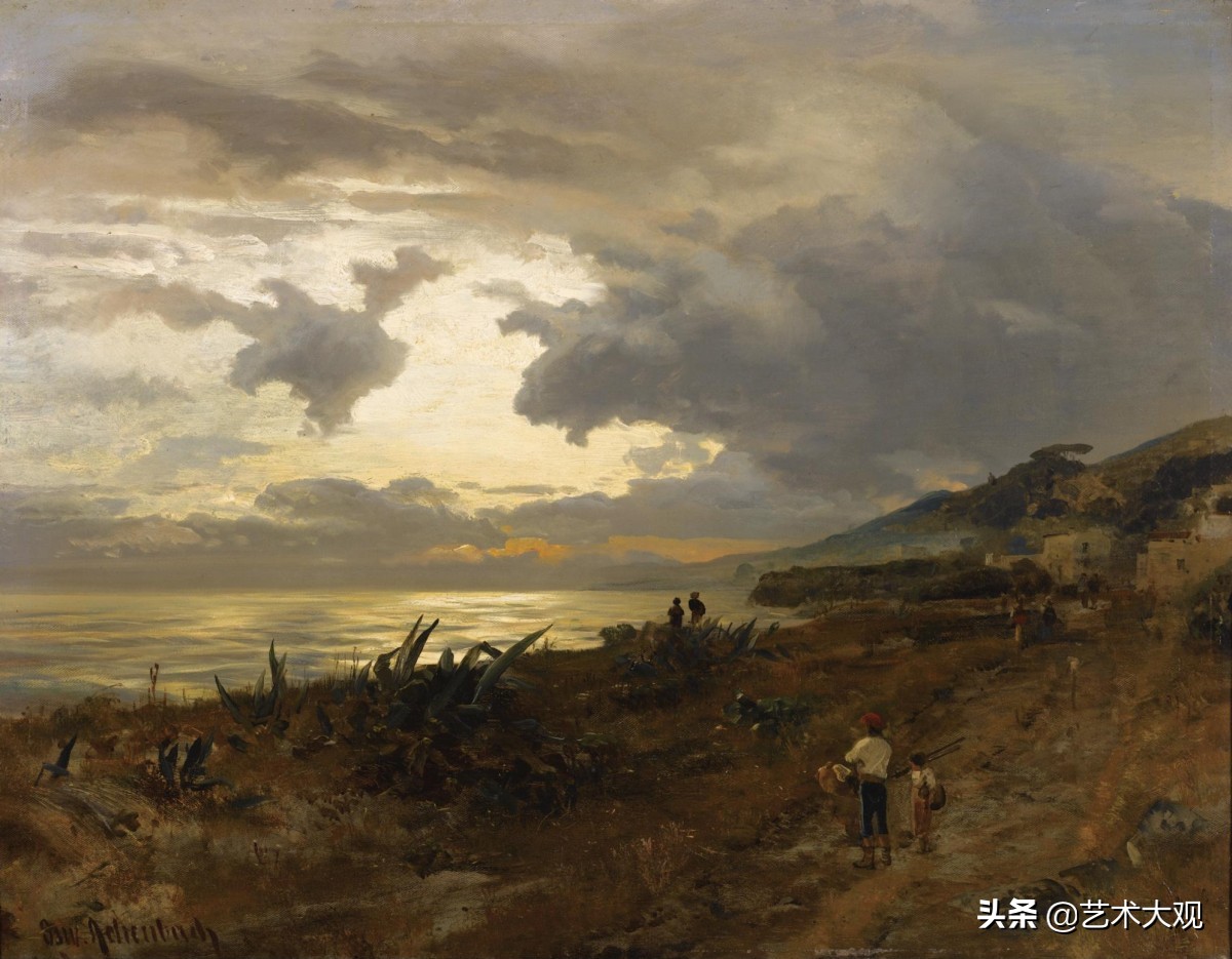 欧洲古典风景油画作品欣赏,德国古典画家风景油画作品