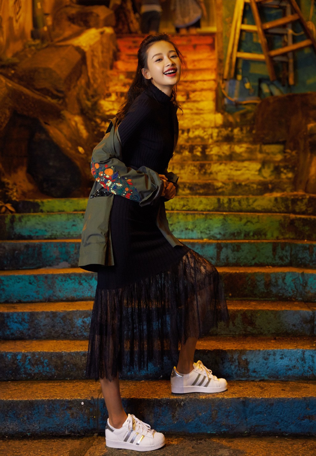 孙怡粉色连衣裙,孙怡穿粉色裙子