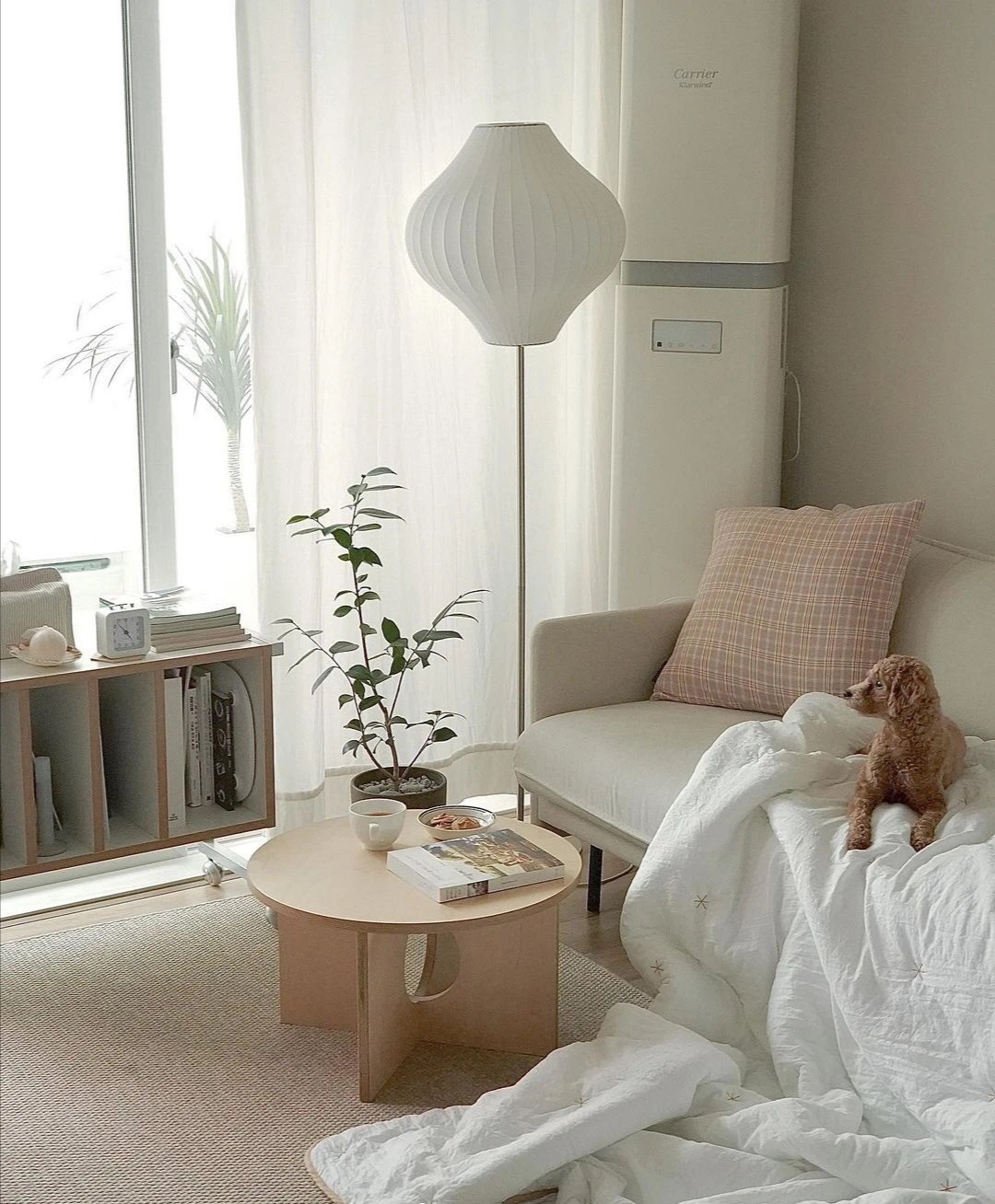 会做饭也会收拾，米白原木色，简简单单不凌乱，收住一家人的心