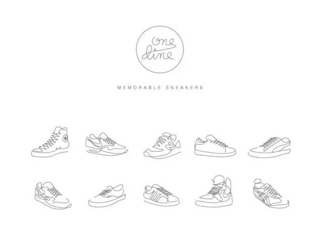 画logo有几种画法,一笔就能画出来logo