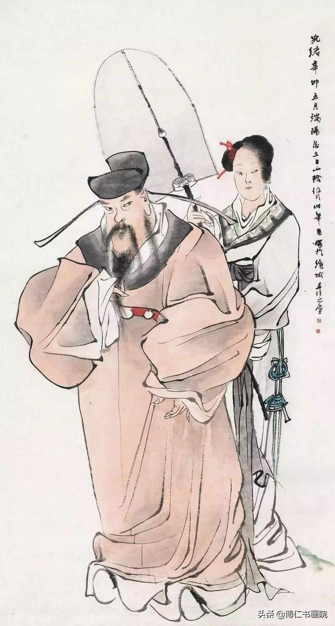 任佑年人物画无人超越的线条 (任伯年人物画高清大图)