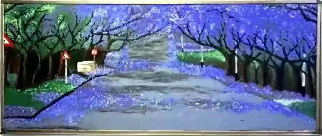 43岁保洁阿姨徒手画3d黑板报,保洁阿姨黑板画