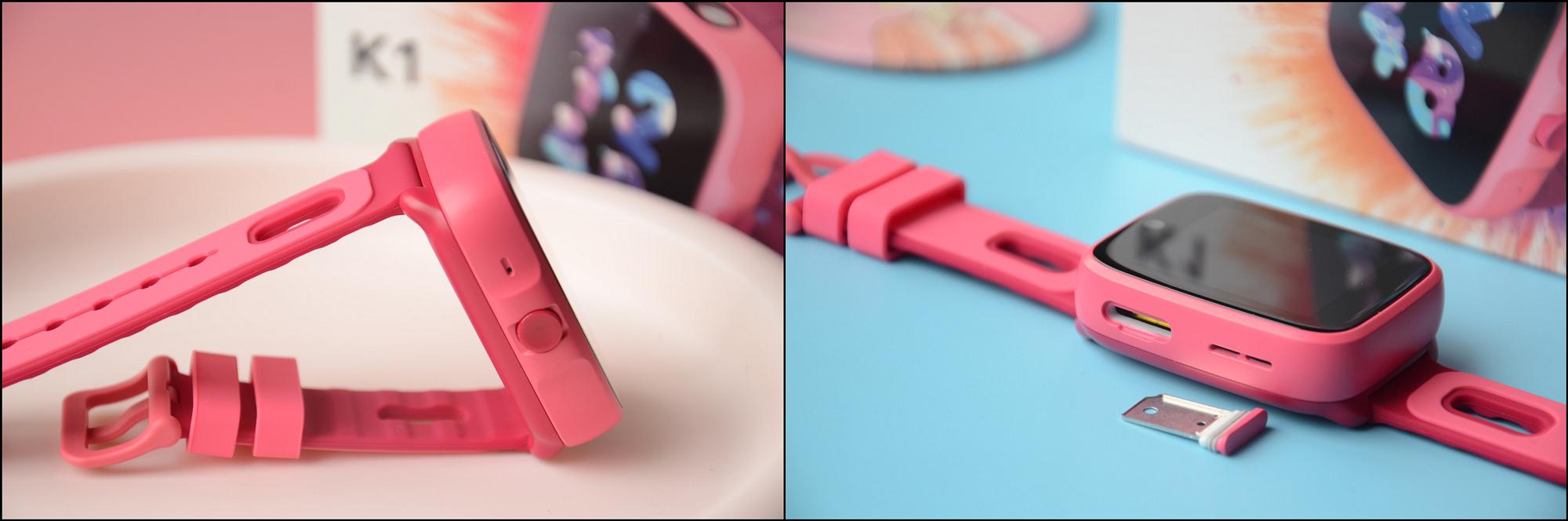 糖猫电话手表k1测评,双摄像头安卓手表