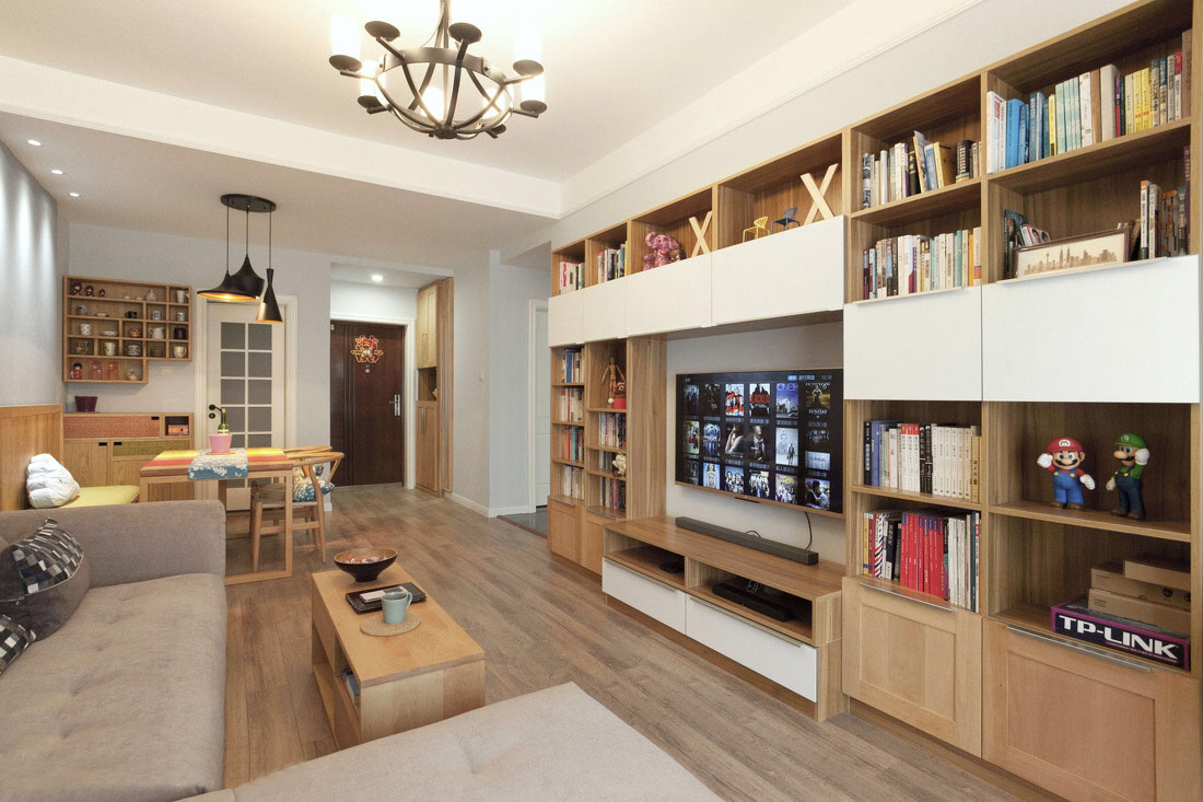 电视柜预留口尺寸,悬空电视柜中间要不要留孔