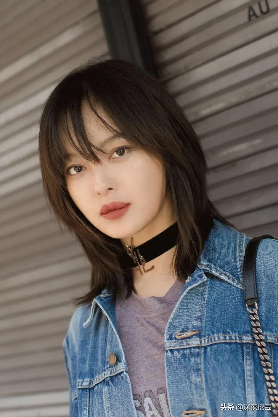 妹妹头发型专治大脸,横向拉长脸的发型教程