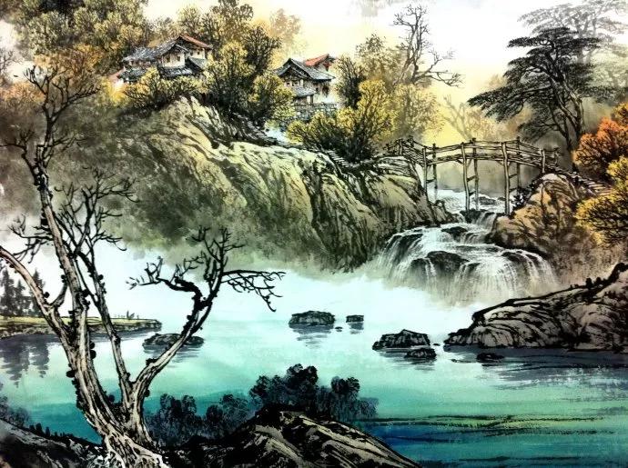 曾刚国画山水技法4,曾刚雪景国画山水画图片