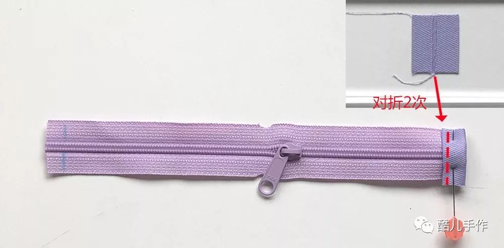双层拉链收纳包缝制方法,布艺拉链收纳包