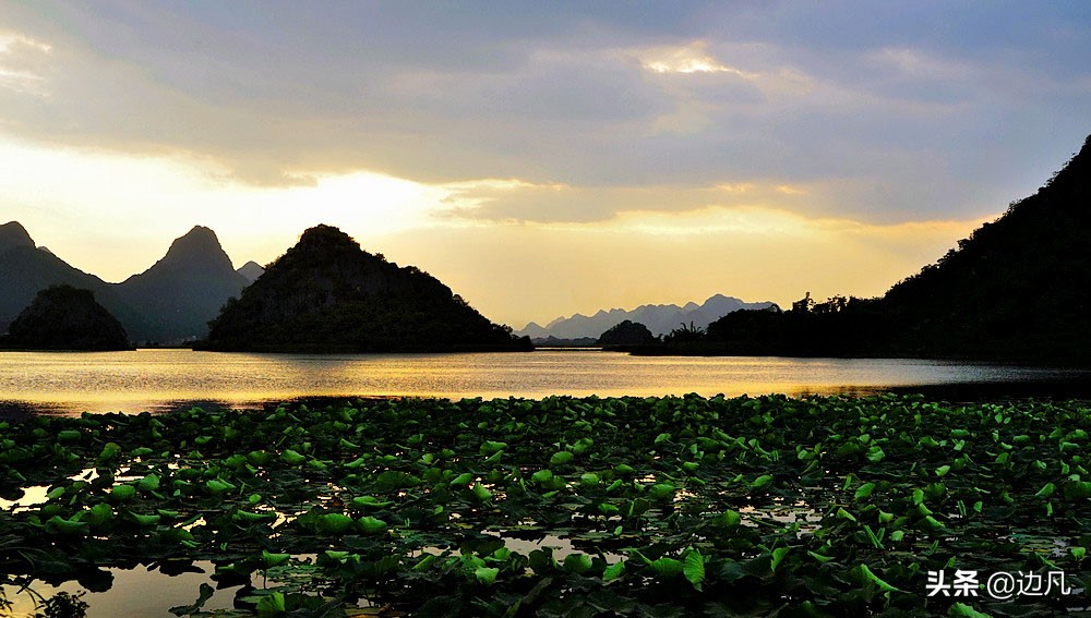 邂逅最美山水田园,春游邂逅一场完美的日落