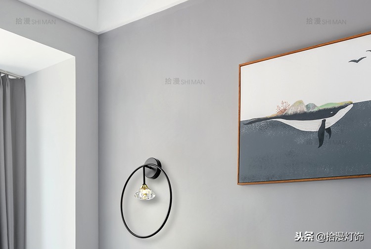壁灯金属质感,极简质感壁灯高级氛围感