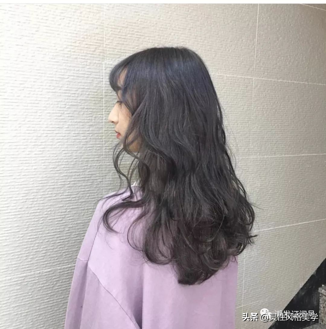 中长发发型微微卷半头烫大波浪,半头卷大波浪烫发排列教程