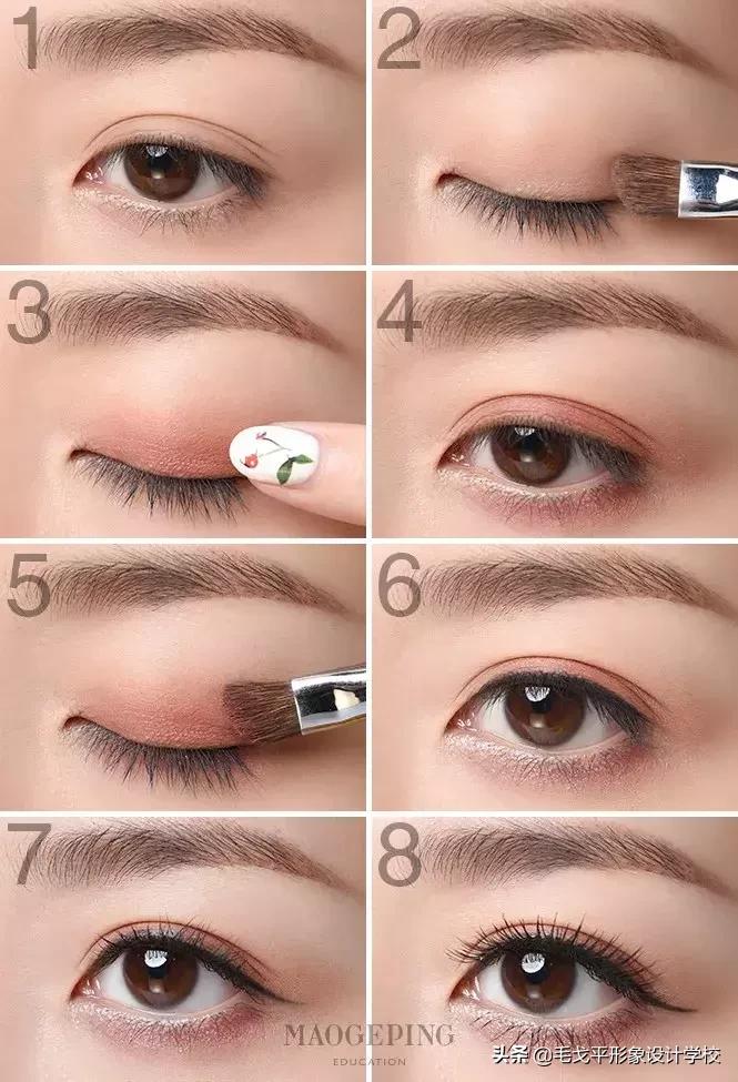 眼妆怎么画显大又干净的眼影颜色,怎样用四种颜色眼影画出酷的眼妆