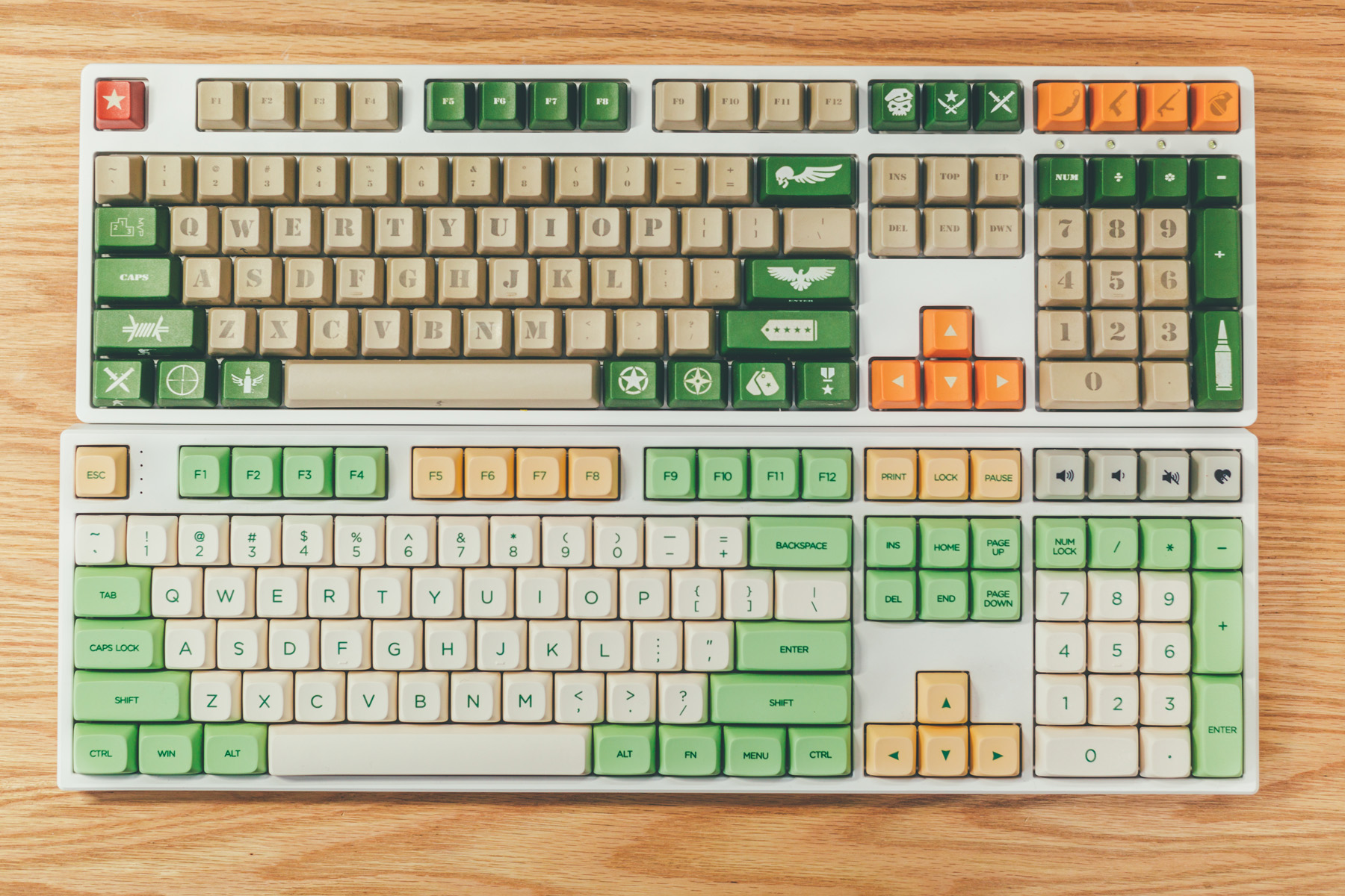 键帽推荐高颜值搭配透明键盘,机械键盘键帽推荐大全套