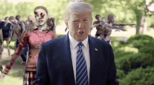 模仿24年前老电影，特朗普玩换脸视频！却被网友恶搞：僵尸*攻围**