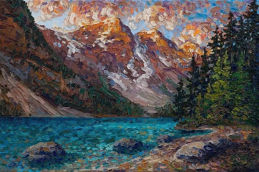 唯美壮丽的印象派风景油画,意境优美的古典风景油画欣赏