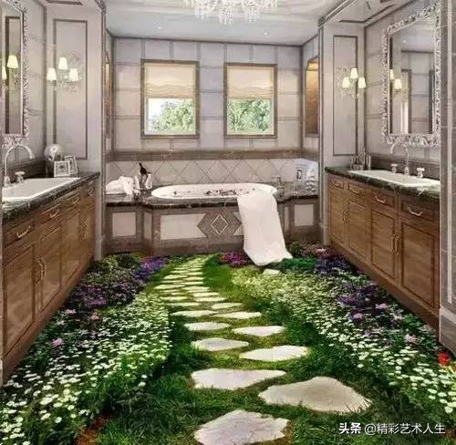 这才叫3D地板砖，你家的只能叫砖