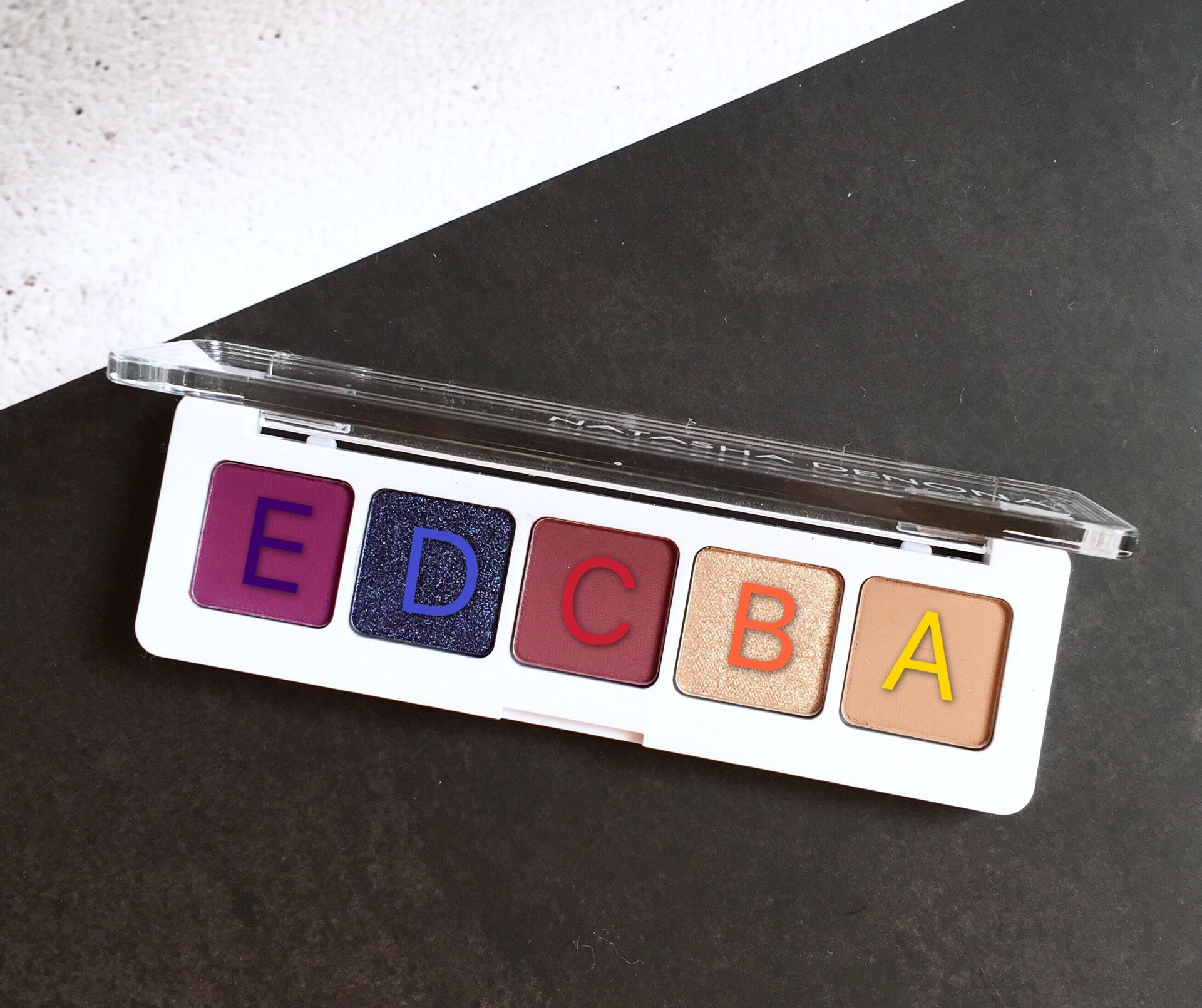 natashadenona迷你5色眼影盘教程,natashabrzone古铜盘眼影试色