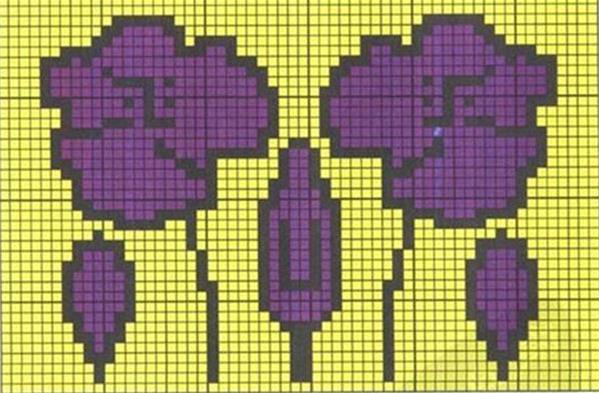 4-6岁儿童花毛衣图案大全,毛衣提花花卉图案图解