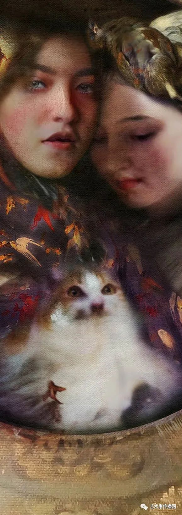 梦幻油画少女唯美图片,梦幻少女绘画图片