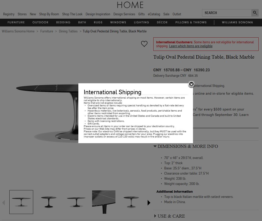进口家具海淘代购价格多少,华人海淘家具清单