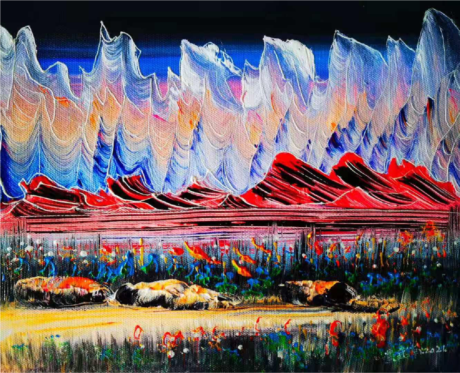 用画笔架起沟通桥梁“一带一路”人文与自然之美黄建南艺术展开幕