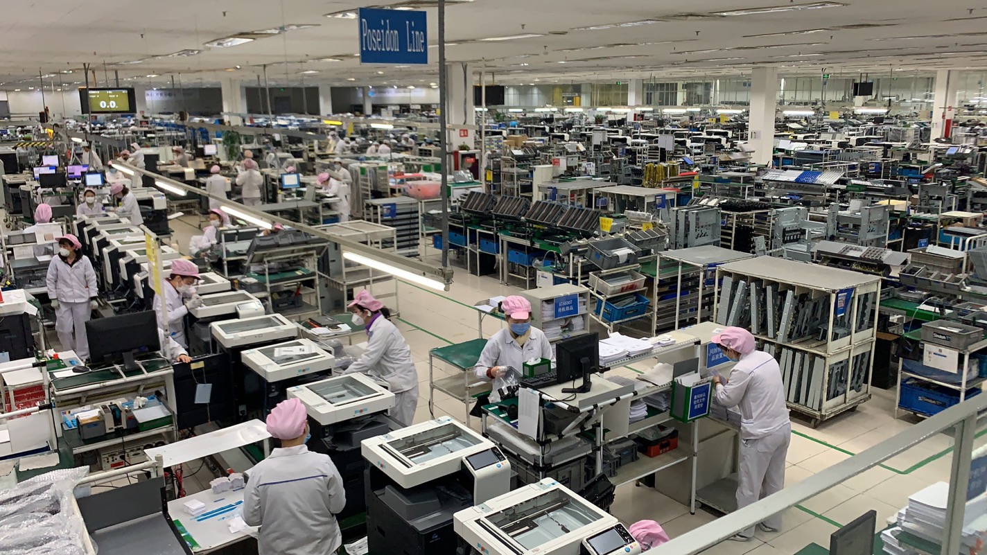 青岛市新都电子厂,青岛新都电子车间