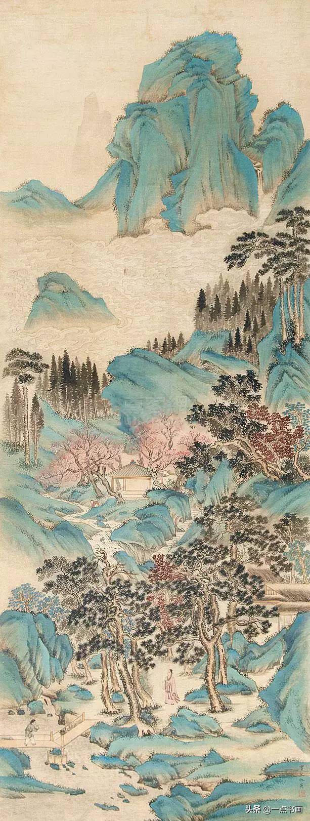 明仇英拍卖60亿的作品,明仇英桃源仙境图临摹